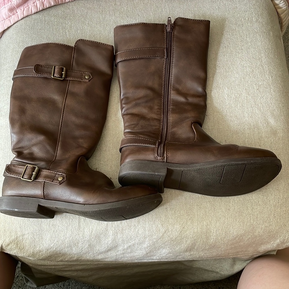 3M brown leather calf boots